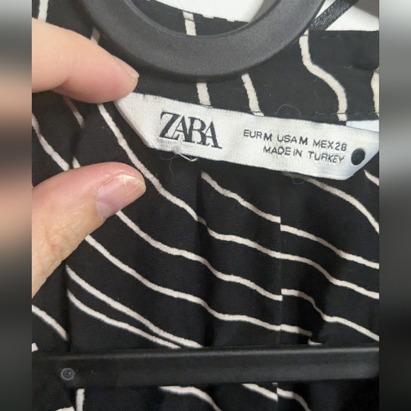 ZARA Black and white printed midi dress - size M - Picture 4 of 8